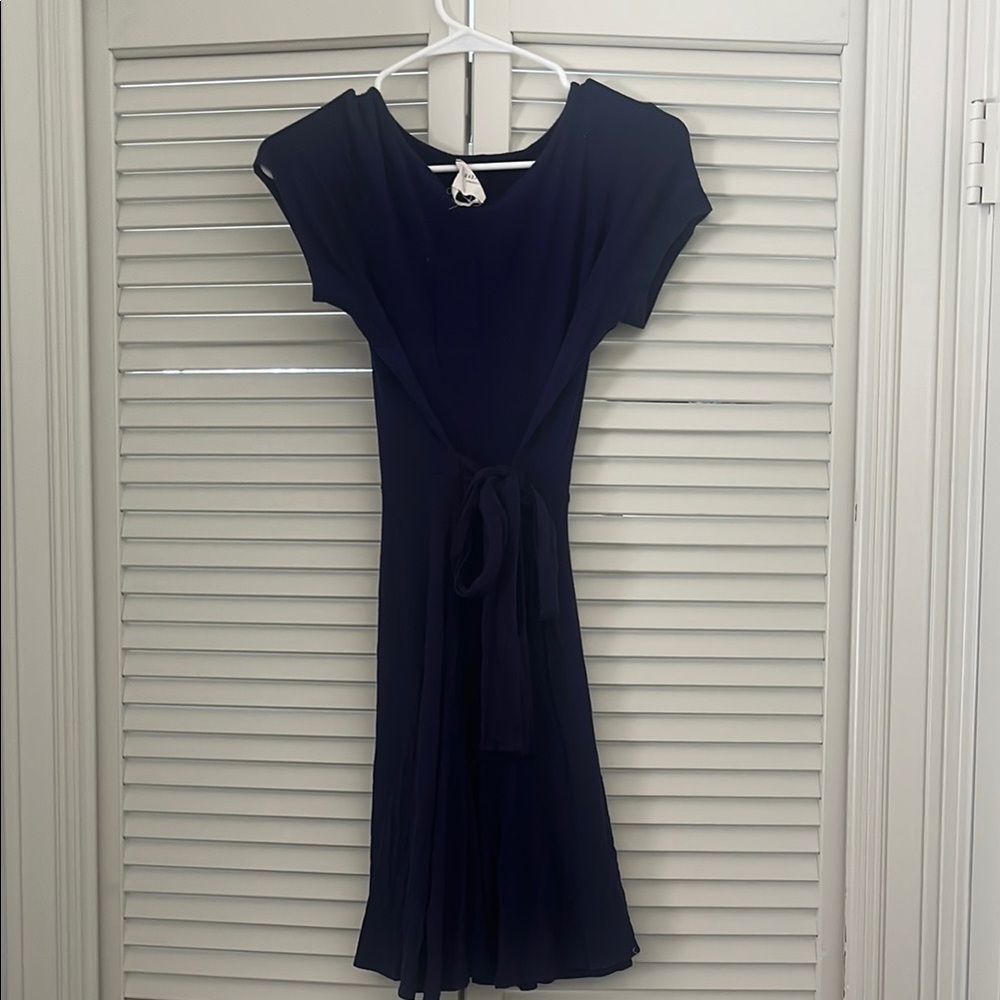 Harper Blue Cap Sleeve Crew Neck Sundress